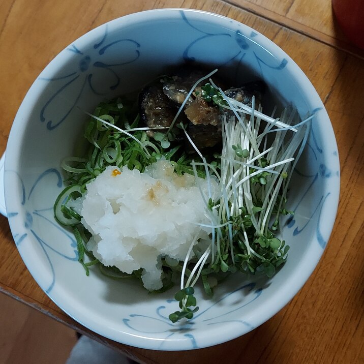 なすみそ大根おろしそえ